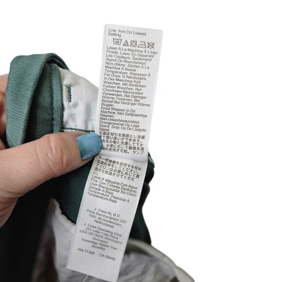 J. Crew High-Rise Girlfriend Chino Pants Size 6P Green Sping 2024 Trouser Work - Picture 10 of 12